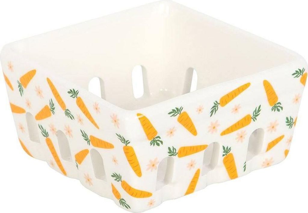 Something Different - Korb "Carrot Patch", Keramik SD6870 (Einheitsgröße) (Weiß/Orange)