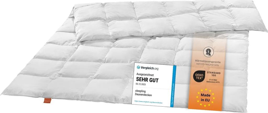 Sleepling Trapunta 155x220: Piumino 4 Stagioni in Vero Fiocco