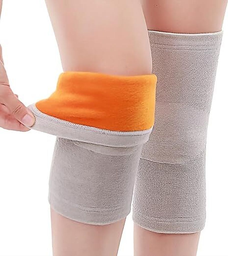 Winter-Knieschützer für Damen und Herren, 1 Paar warme Knieschützer, Unisex, warme elastische Knieschützer für Sport, Laufen, Joggen, Radfahre...
