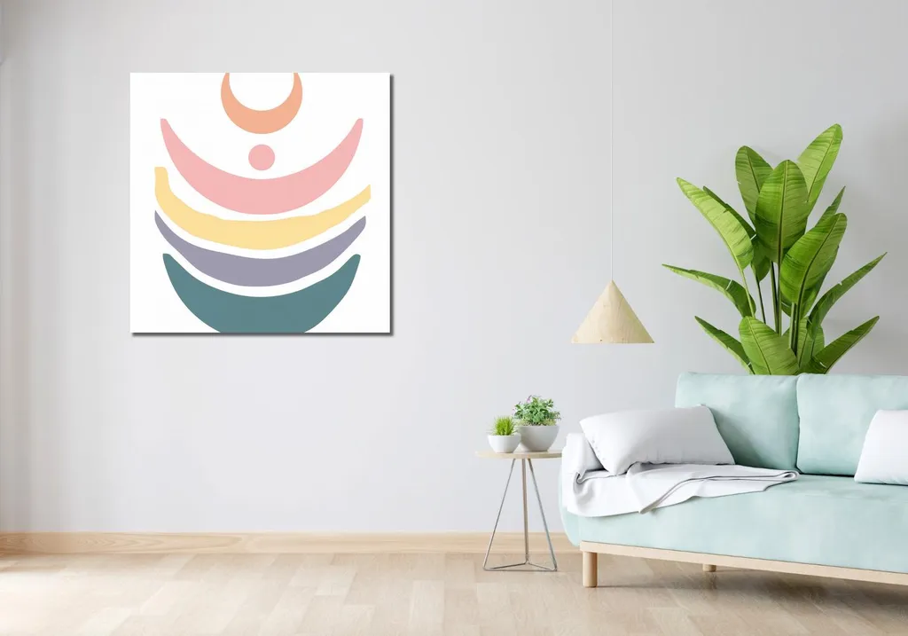 Tableau Carré 90x90 cm Sérénade au Clair de Lune - Toile Déco Murale
