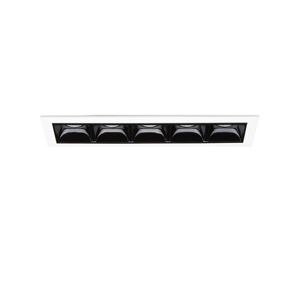 Spot LED encastré de plafond Lika Fi5 blanc et gris pour intérieur moderne