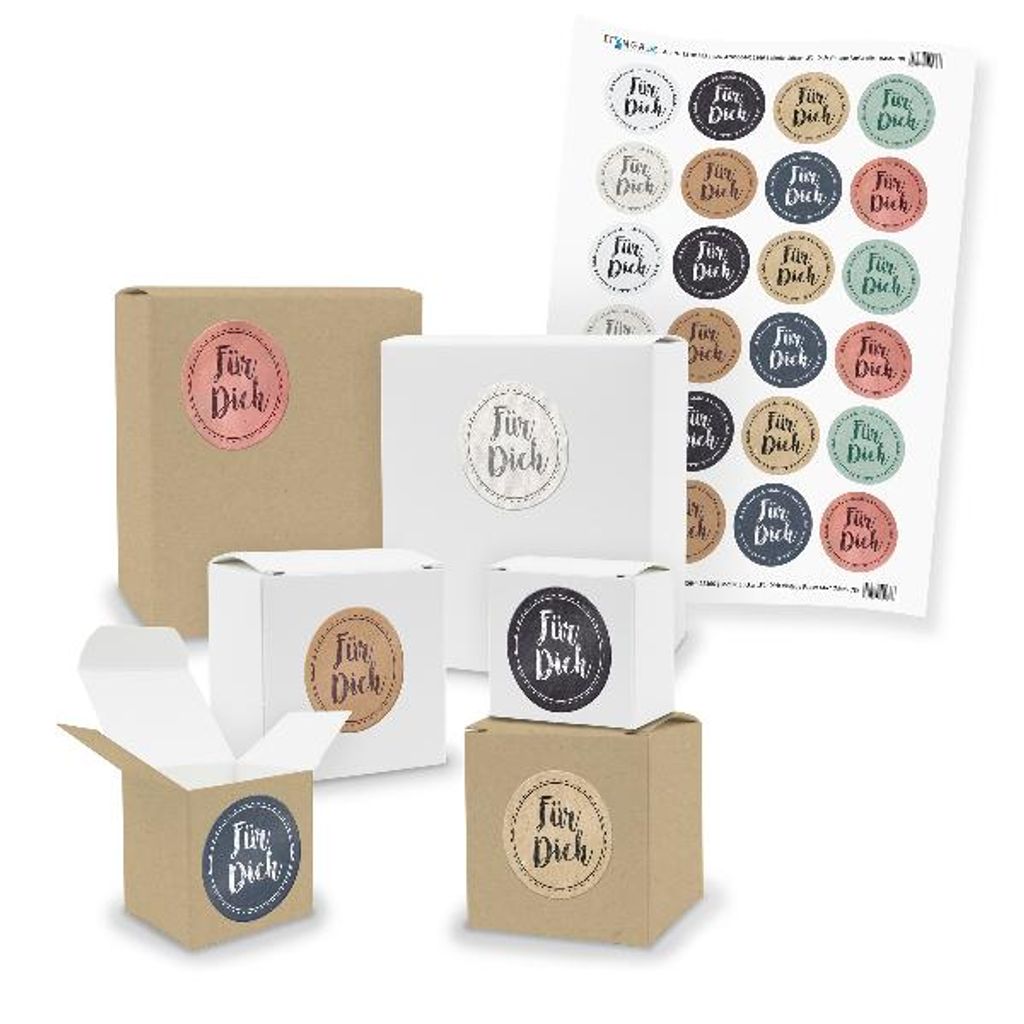 itenga SET Für Dich Vintage Papier Mix unlackiert (Motiv 78 V03) 24x kleine Ges