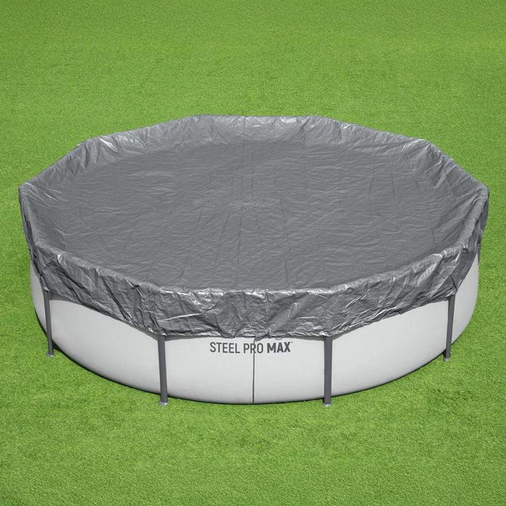 Bestway® Premium winterbeschermhoes, Ø 305 cm, grijs, rond Productafbeelding 
