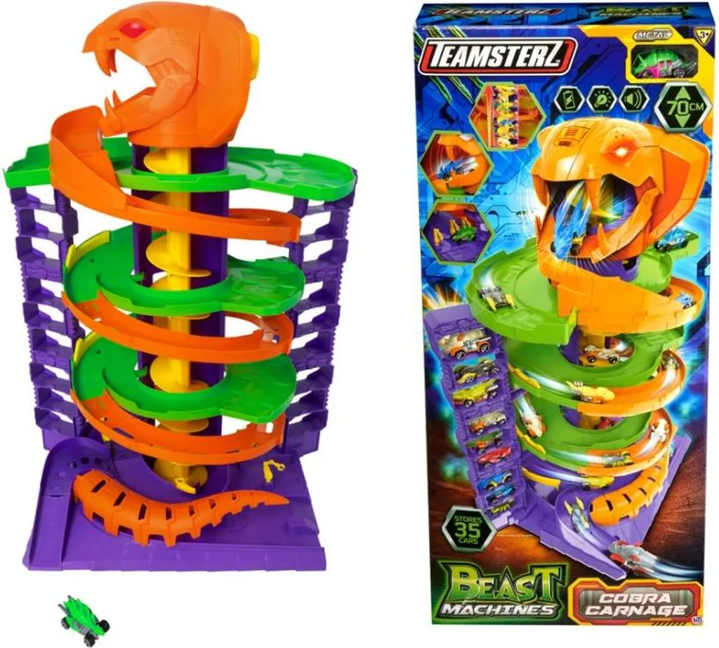 Évitez l'Ennui avec le Garage Cobra Strike 70cm Teamsterz et sa Voiture