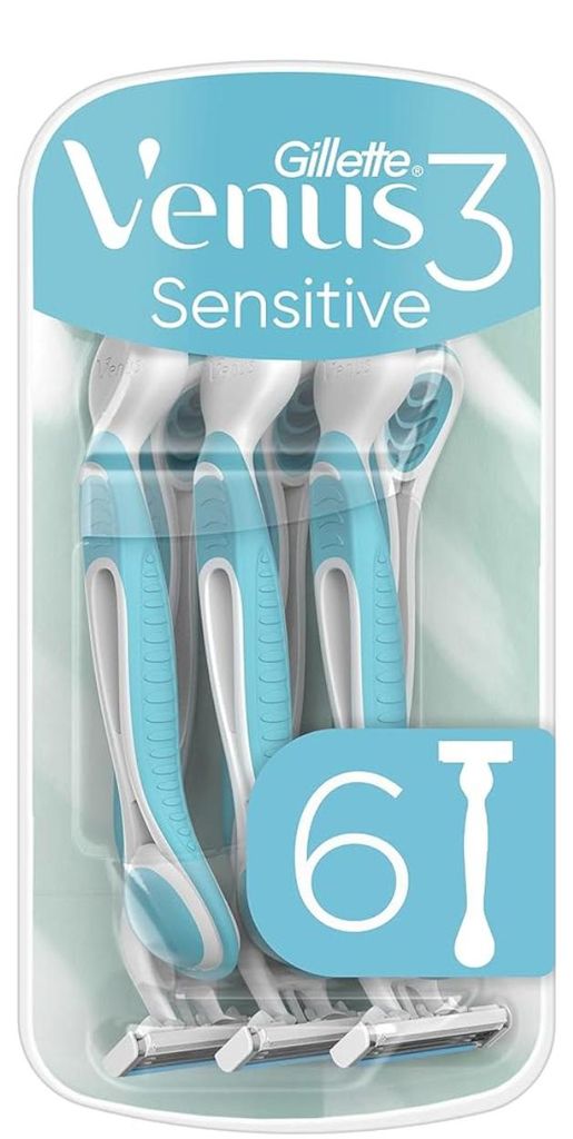 Gillette Venus3 – Einwegrasierer – Sensitive – 6 Stück