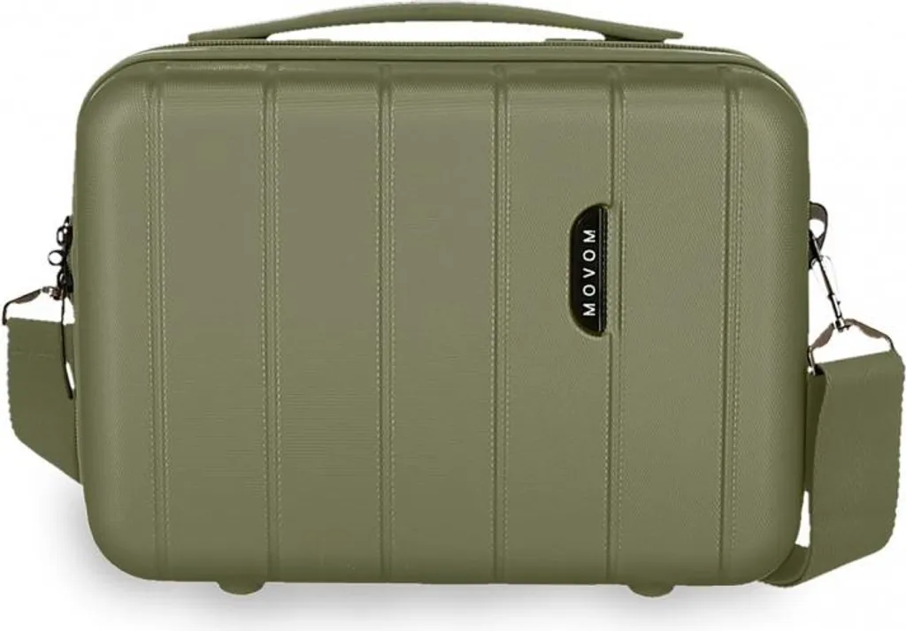 MOVOM Wood Khaki Beauty Case Rigido 21x29x15cm | Organizzazione Viaggio