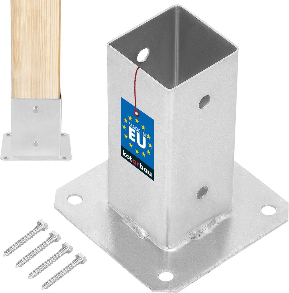 KOTARBAU® Aufschraubhülse 60 x 60 mm Vierkantholzpfosten Produktbild 1