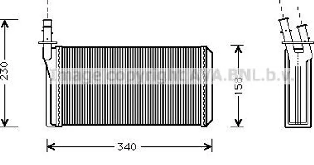 Radiateur de Chauffage Aluminium AVA LC6074 OE 46721527 Haute Qualité