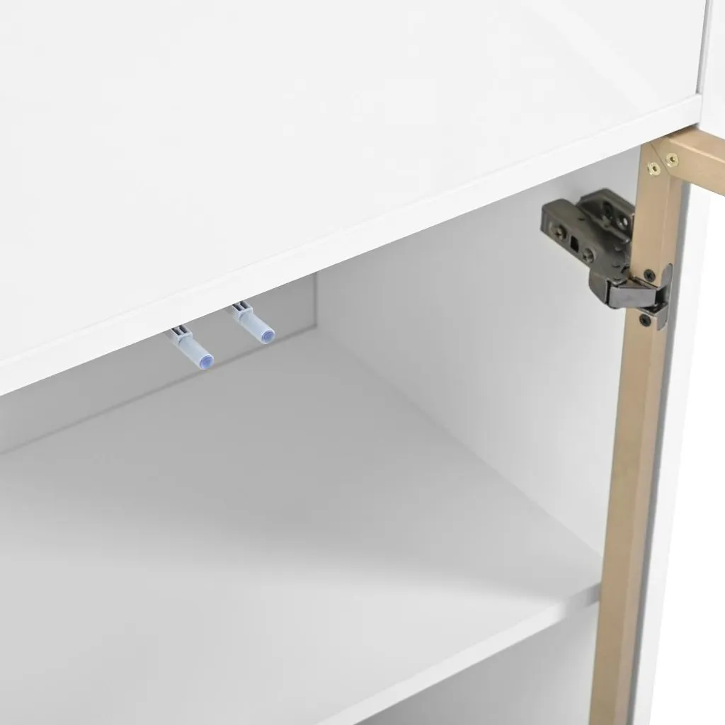 Armoire de salon moderne 180cm, solution de rangement avec son et LED - 12