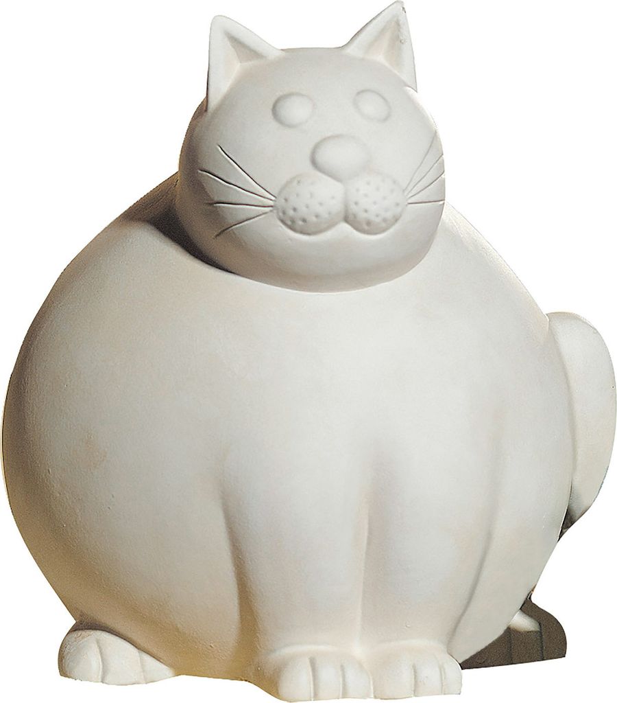 GILDE Dekofigur Katze Molli  Europäische Handarbeit H. 30 Produktbild 