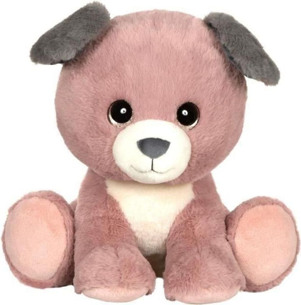 Plüschtier Hund, Puppy Eyes Pets, Rosa und Grau, 40 cm