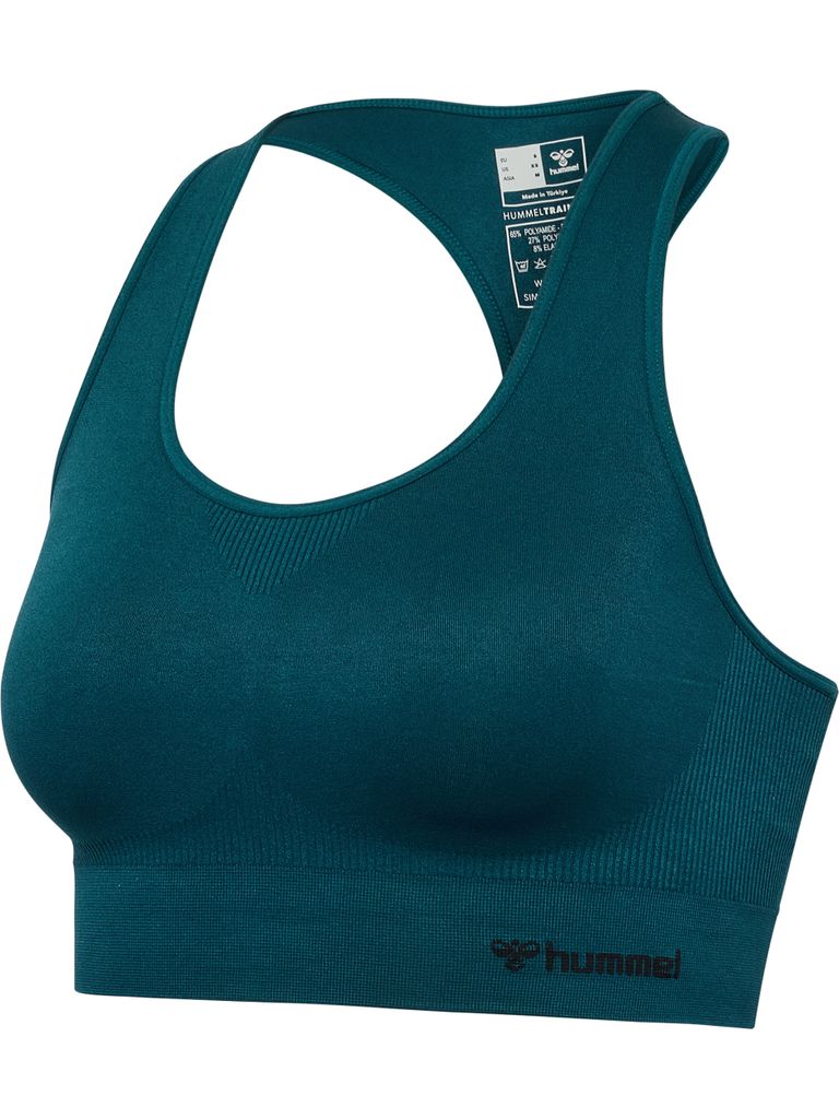 HUMMEL hmlTIF SEAMLESS SPORTS TOP, DARK SEA, XS