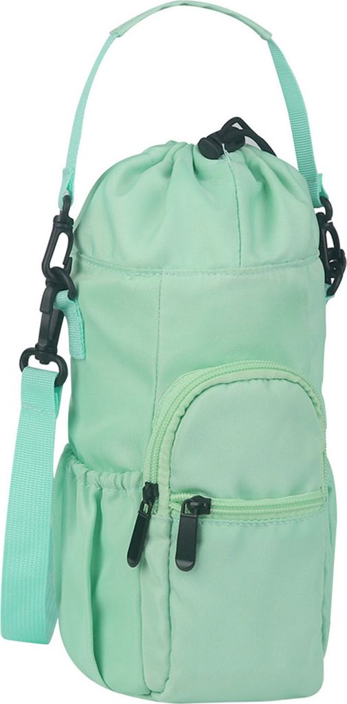 Wasserflaschenträger mit Schultergurt, Reißverschlusstasche, verschleißfeste Umhängetasche für Flaschenhalter