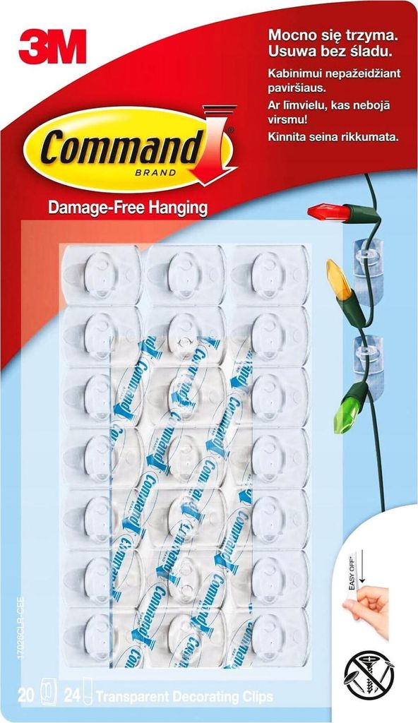 Crochets décoratifs Command 3M Tough Holds 20pcs + 24 Image du produit 