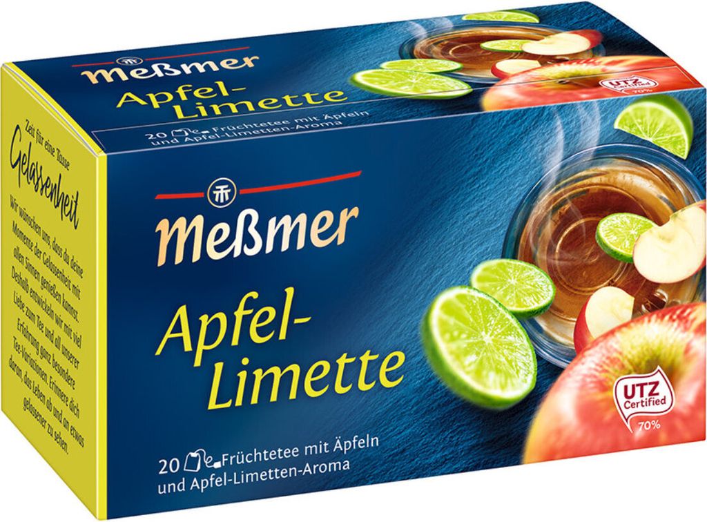 Meßmer Apfel Limette Früchtetee aromatisiert Apfel Limetten Produktbild 