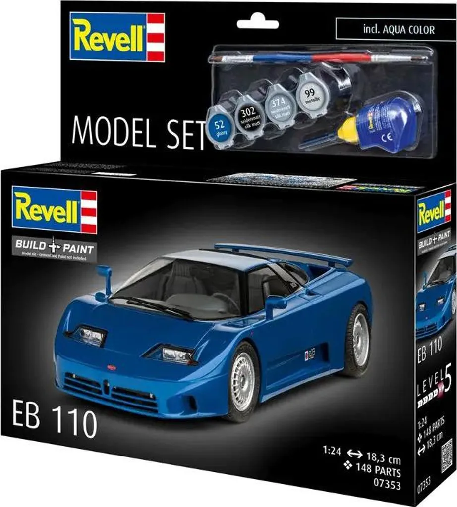 Maquette à monter Bugatti EB110 Revell projet créatif adulte 1/24 - 4