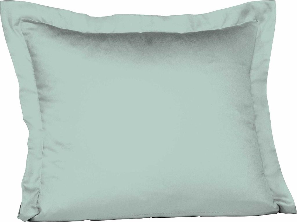 Fleuresse Mako-Satin-Kissenbezug uni colours aqua 6078