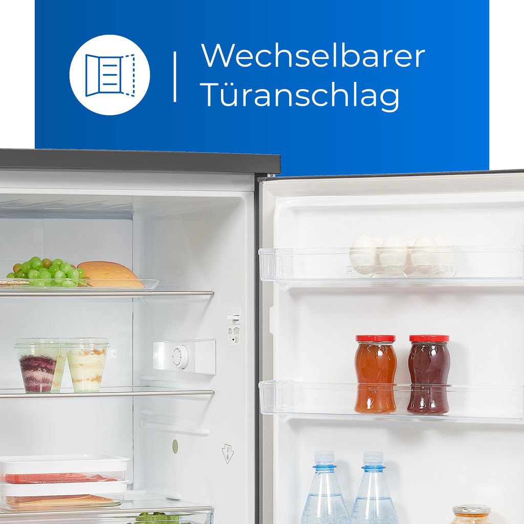 Exquisit Kühlschrank KS16-V-H-010D inoxlook | Standgerät | Produktbild 4