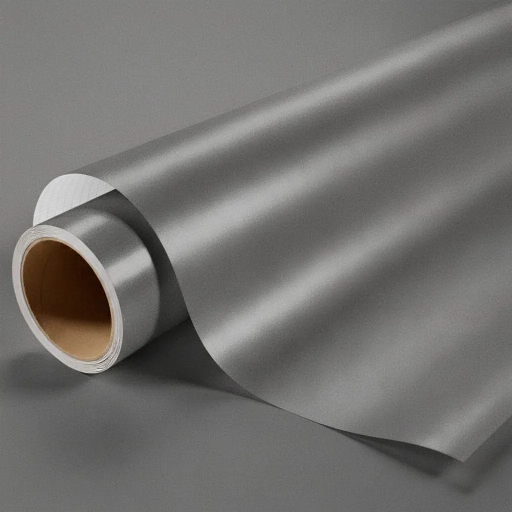 Revêtement Covering Gris Satin pour Meubles et Auto 1.52m x 2m Satiné