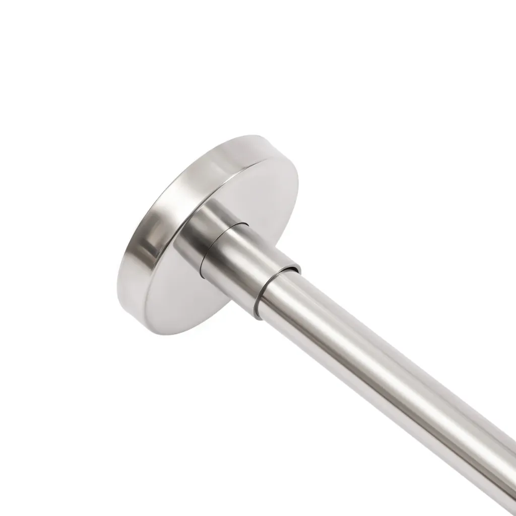Tringle à rideau de douche extensible en acier inoxydable pour angle - 2