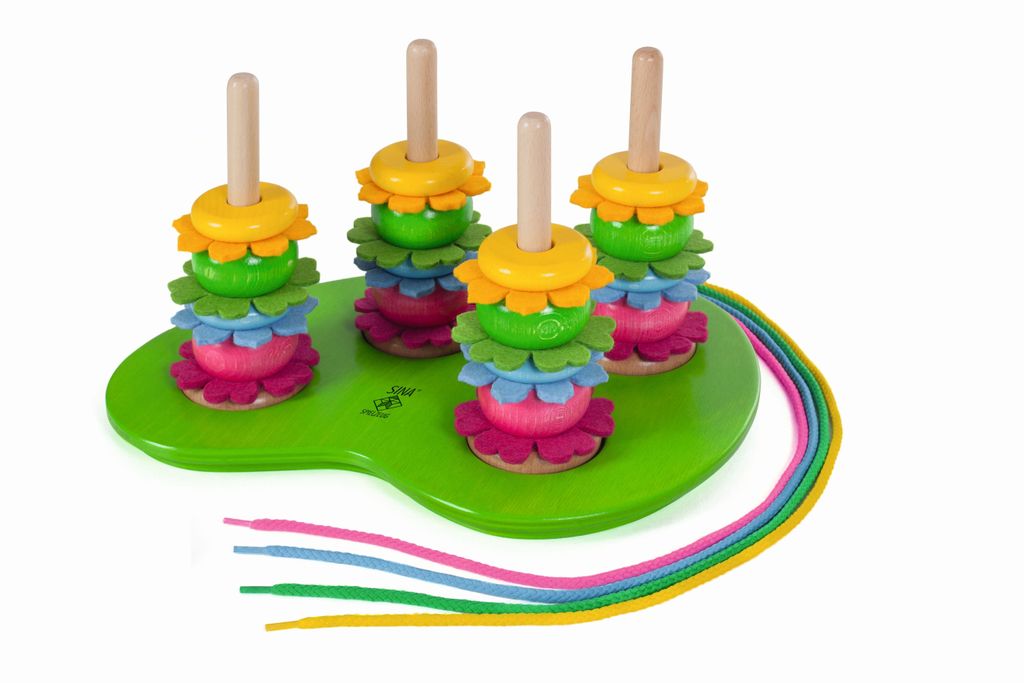 Holzspielzeug Steckspiel „Flowerpower“ LxBxH 310x245x100mm NEU