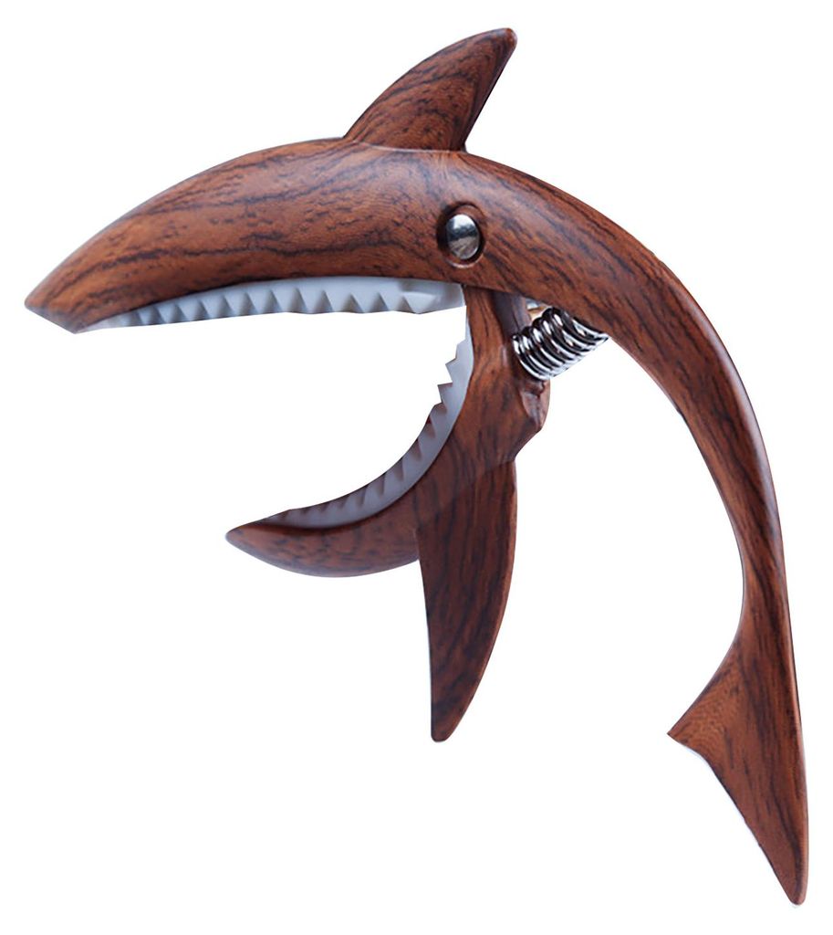 Metal Shark Gitarren-Capo, robust, aus Zinklegierung, universell einsetzbar für Ukulelen, Akustik-, Klassik-, Folk- und E-Gitarren, Stimmgerät mi...