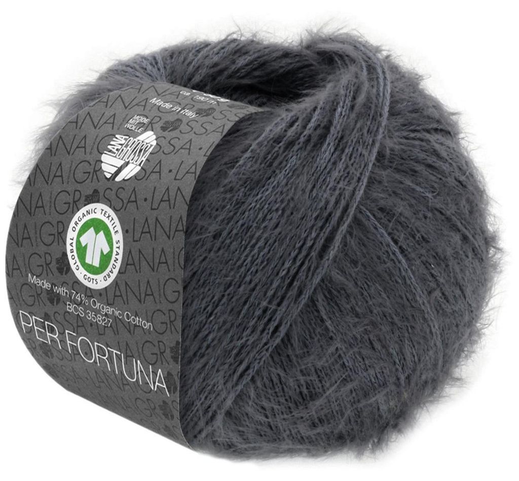 Lana Grossa - Per Fortuna GOTS 0060 dunkelgrau Produktbild 