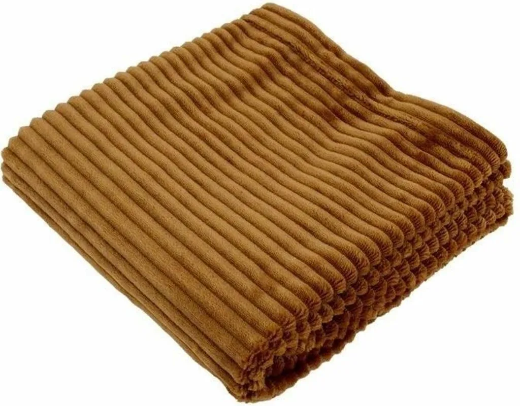 Couverture Domiva Caramel : Plaid Bébé Douillet pour Poussette