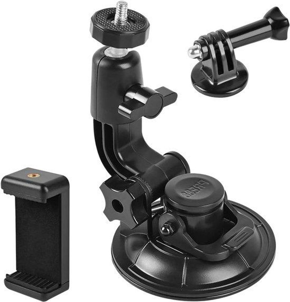 Robustes Auto-Halter für Kamera, 9cm, Heavy Duty, für Dashboard und Scheibe