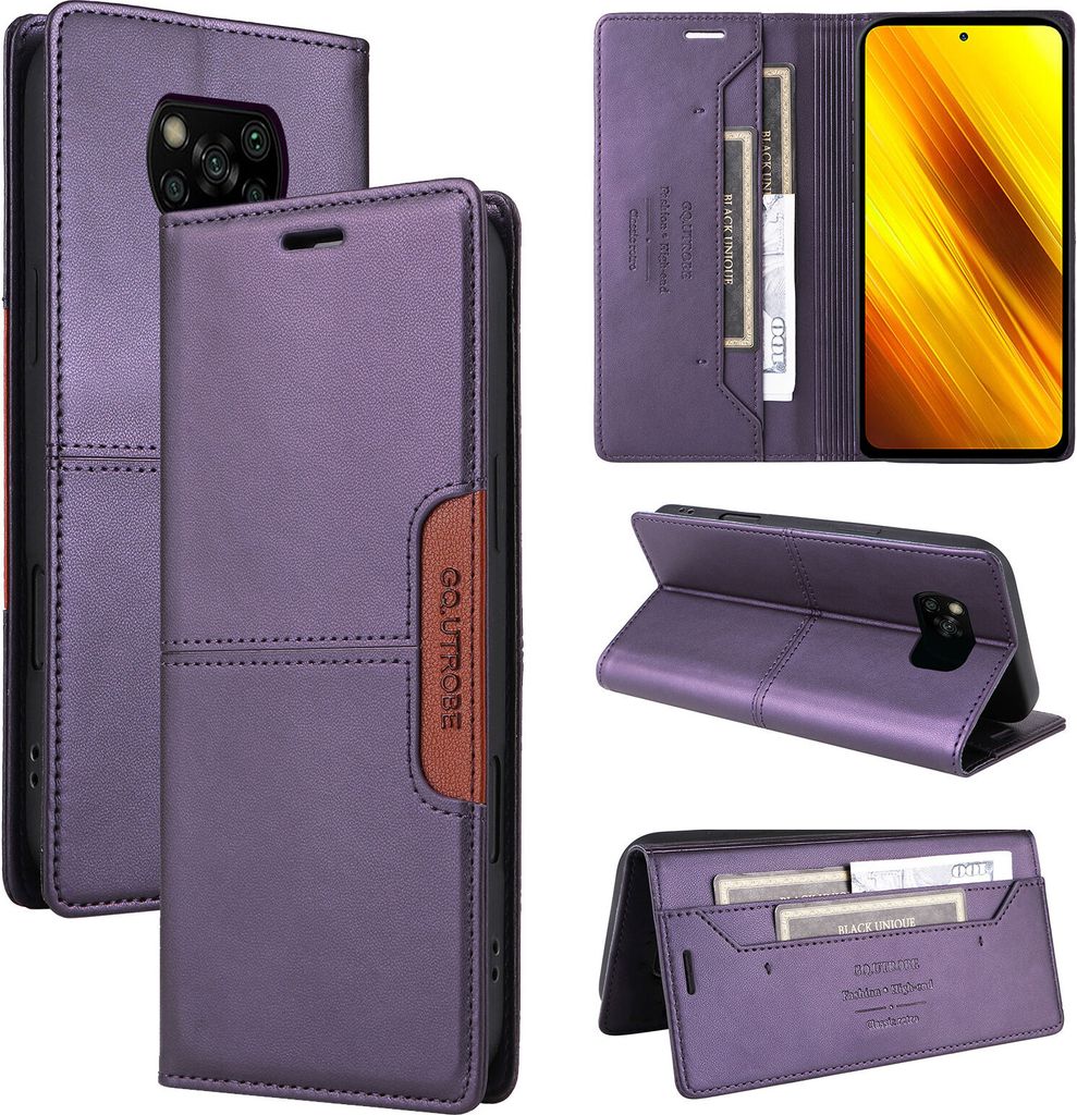 Pouzdro pro Xiaomi Poco X3 NFC/Poco X3 Pro, kožené flipové Obrázek produktu 