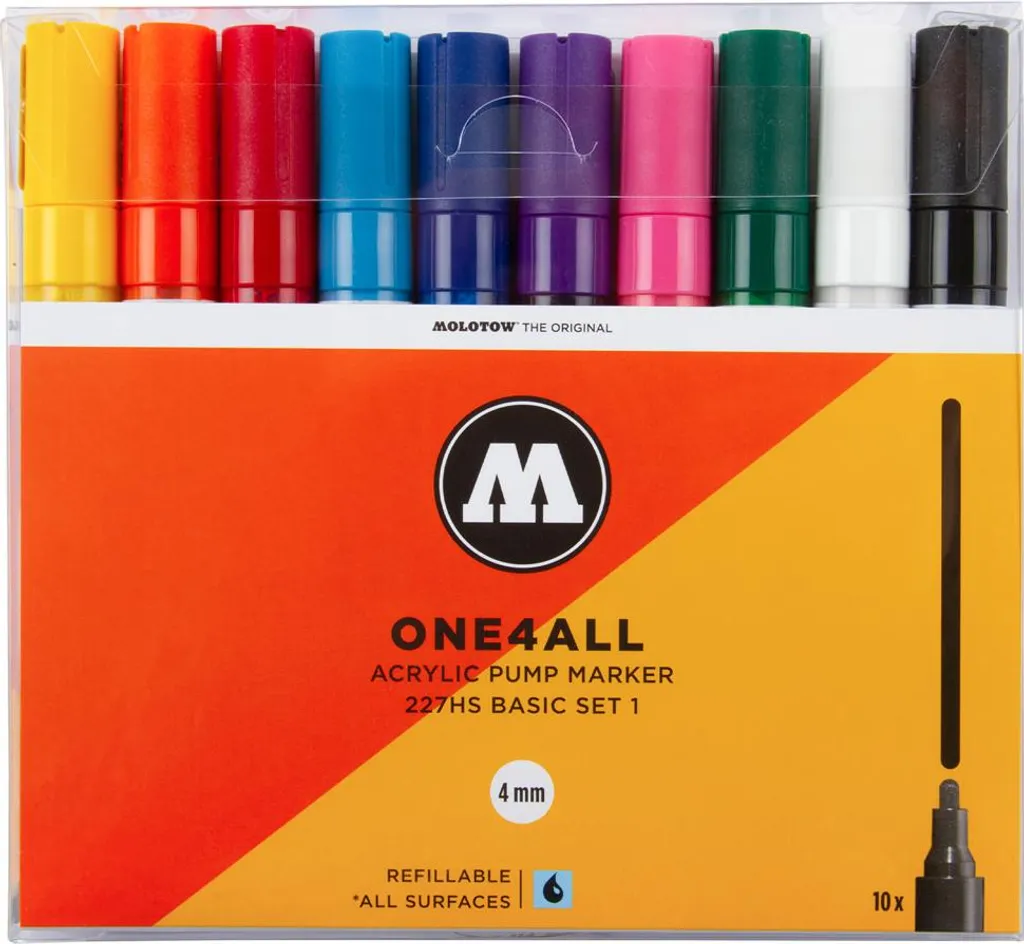 Kit 10 Marqueurs Molotow ONE4ALL 227HS 4mm pour Customisation et Art - 7