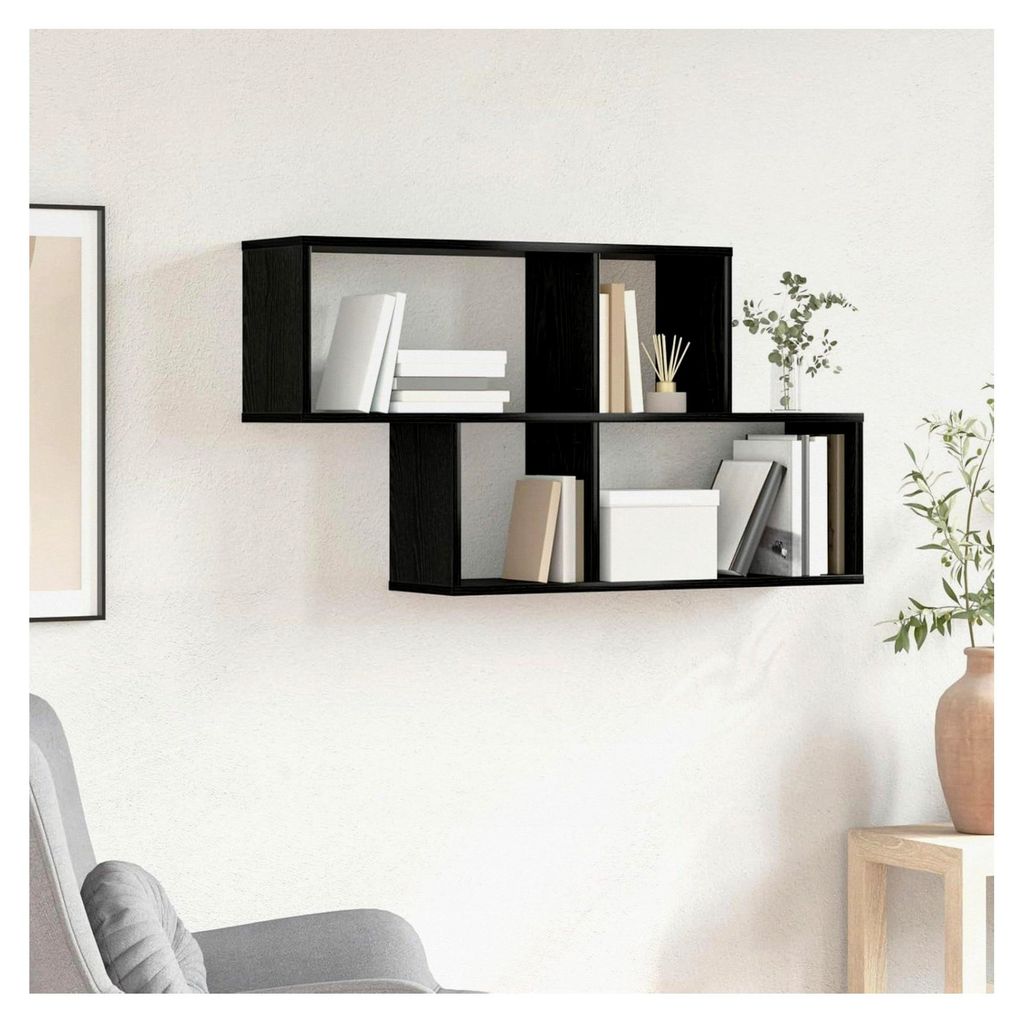 Wandregal Schwarze Eiche 100x25x53 cm MDF