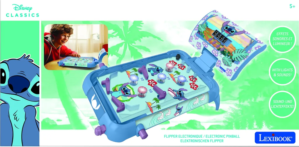 Flipper de table électronique interactif Stitch bleu pour salon - 6