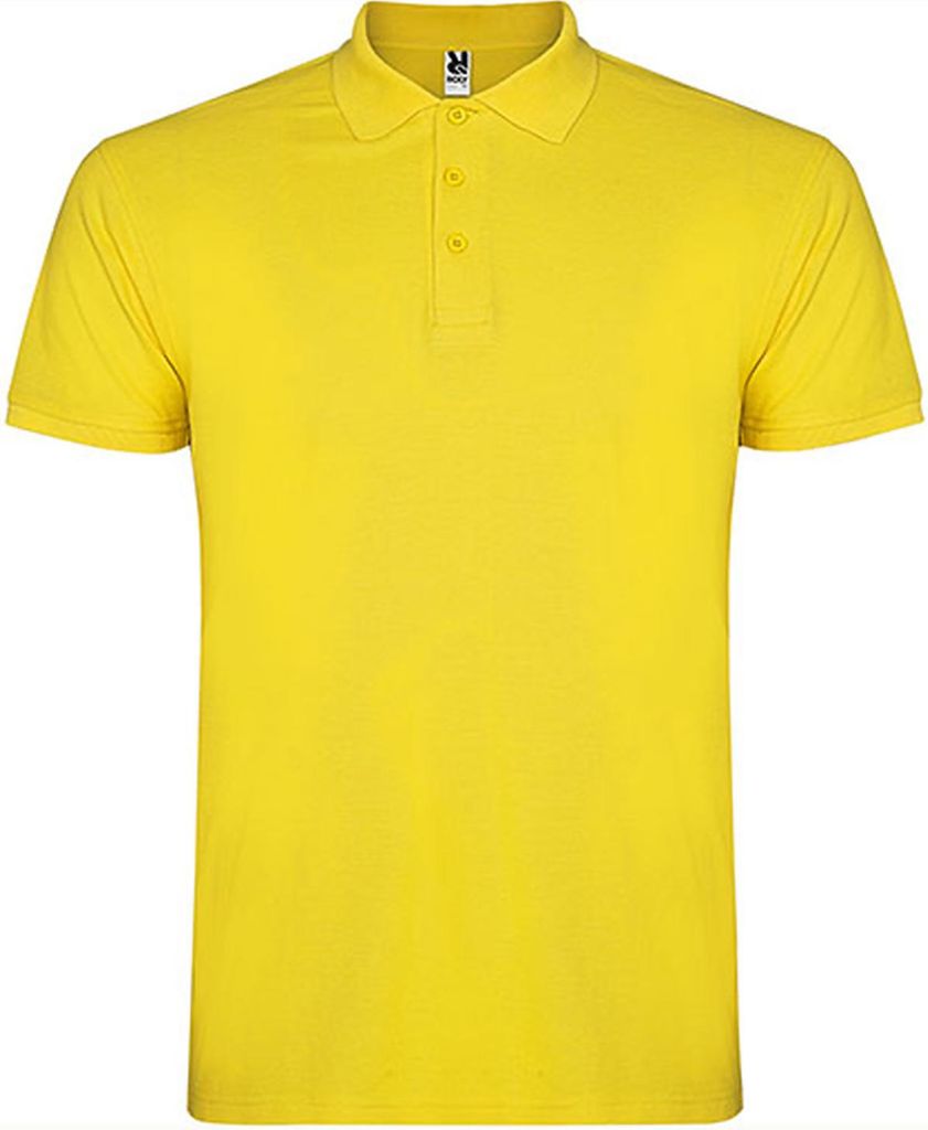 Roly PO6638 | Herren Star Poloshirt, Piqué - Farbe: Yellow 03 - Größe: XL
