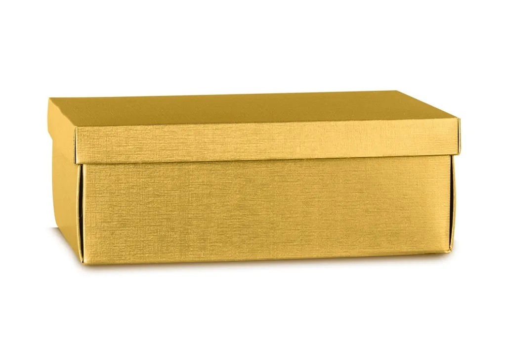 Emballage cadeau pour mariage et fête, boîte GOLD 34x25x12cm - Lot 10
