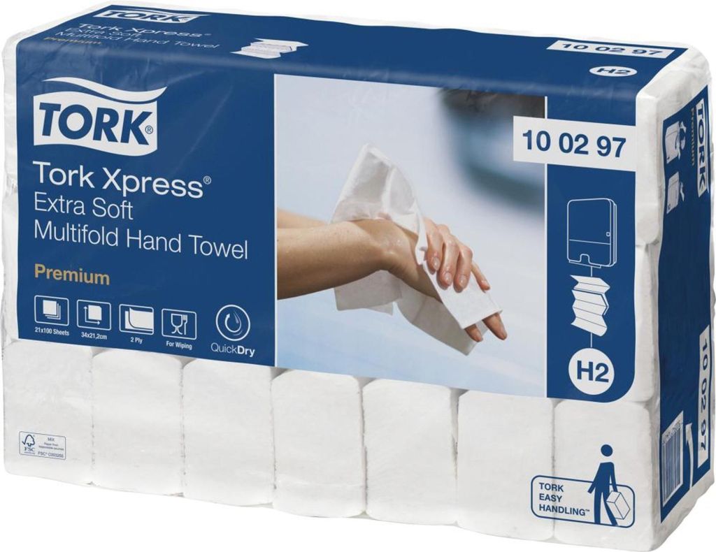 Ręcznik papierowy Tork Premium 100297 21x34cm 2-warstwowy Zdjęcie produktu 