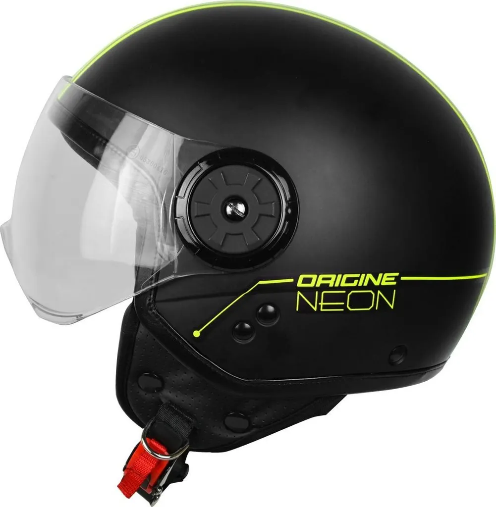 Casque Jet pour Scooter Origine Neon Street Jaune Taille 54 XS Urbain