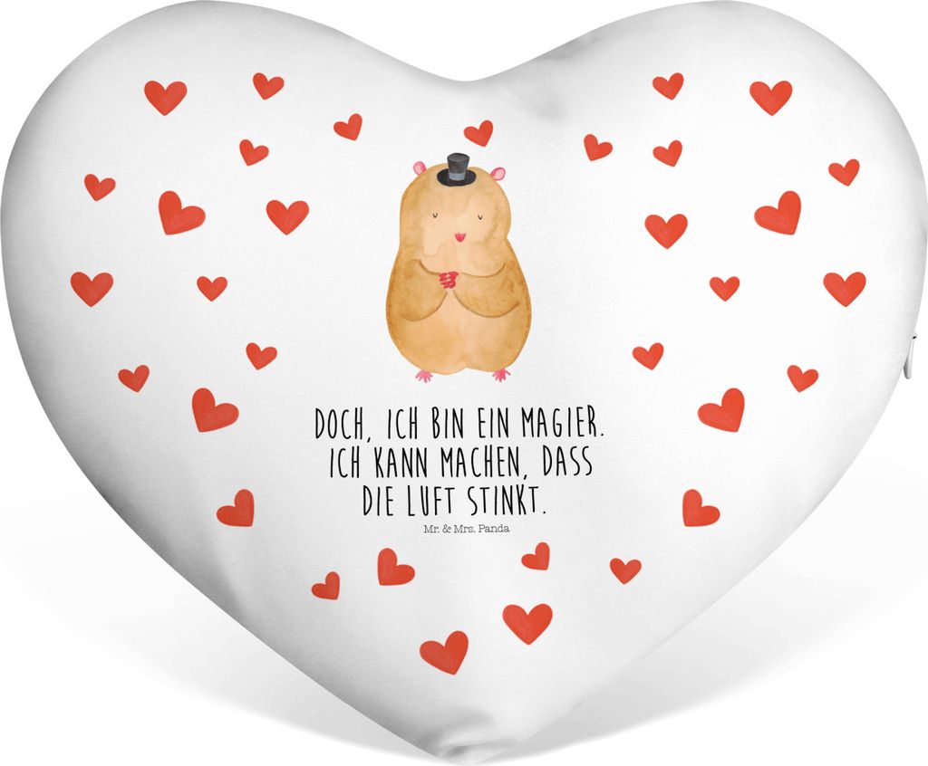Mr. & Mrs. Panda Valentinstags Kissen Hamster Hut - Weiß - Produktbild 