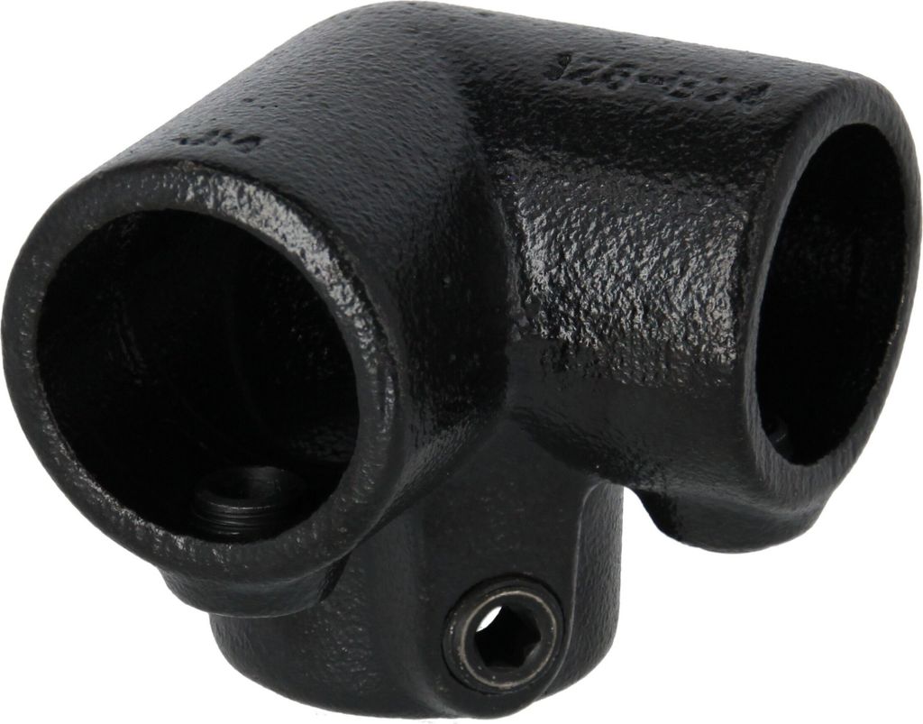 Rohrverbinder Eckkopfverbinder schwarz 1" (33,7 mm), 90° AVERDE