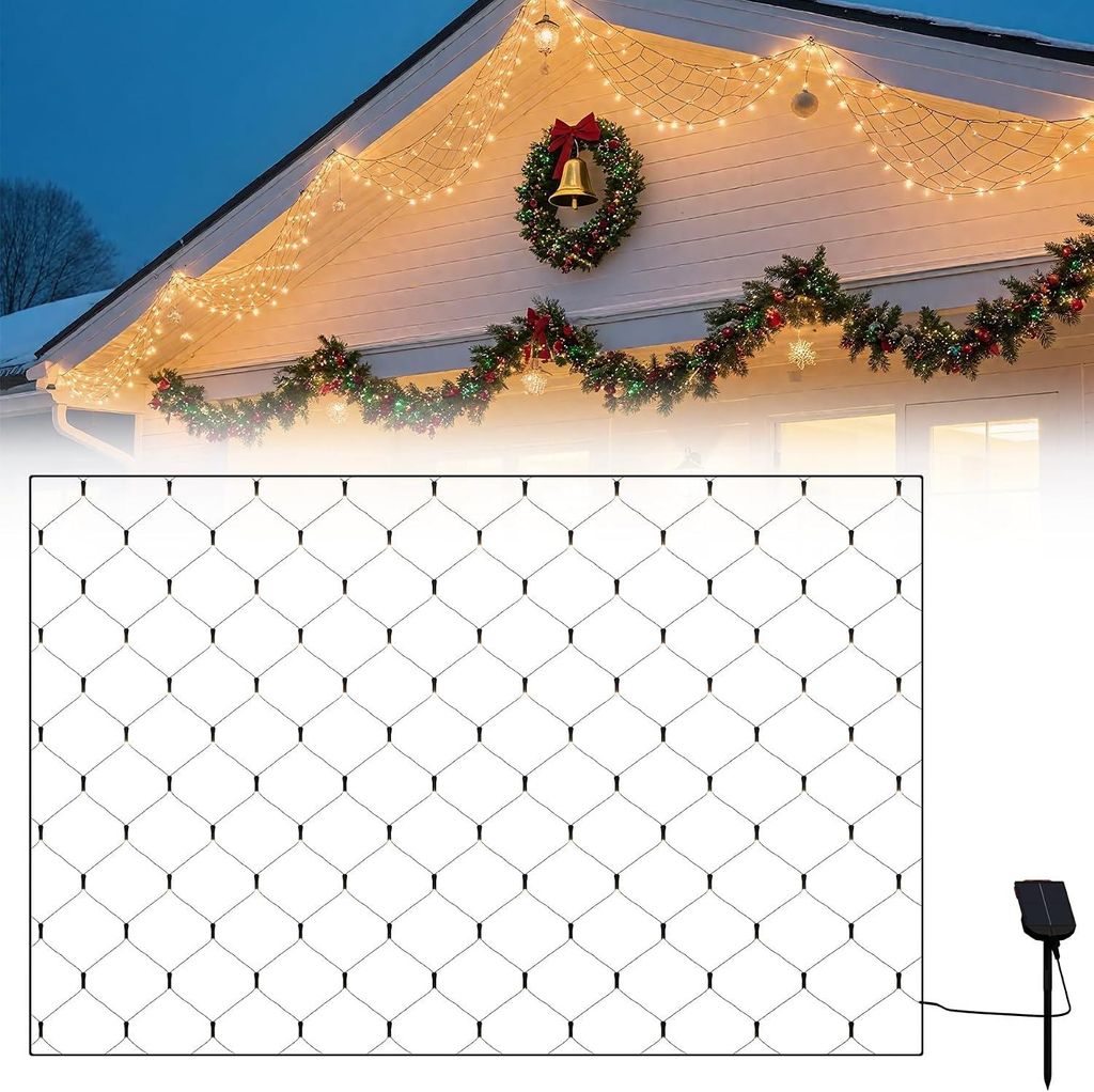 Guirlande lumineuse LED solaire LARS360, 3 x 2 mètres, 250 Image du produit 