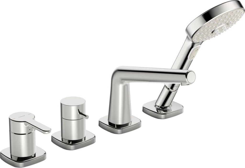 HANSA HANSADESIGNO Style Fertigmontageset für Wanne/Brause, 4-Loch, Ausladung: 189mm, 53122083