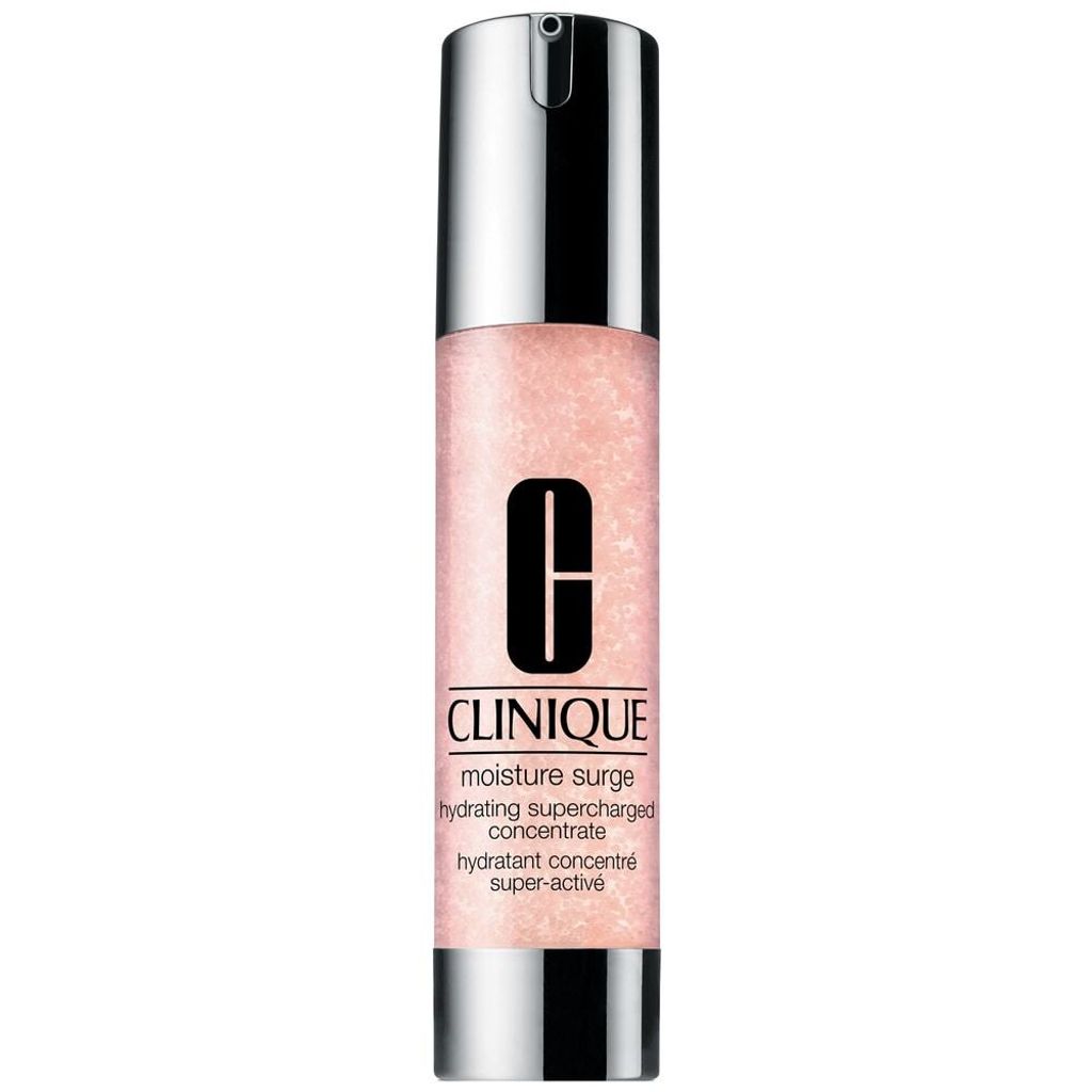 A product shot of a Clinique Moisture Surge bottle against a white background.