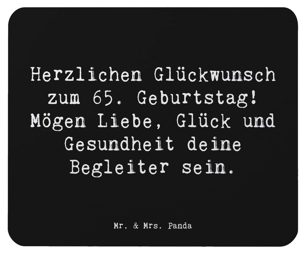 Mr. & Mrs. Panda Mauspad Spruch 65. Geburtstag - Schwarz - Geschenk, Alter, laptop, Meilenstein, Happy Birthday, Herzlichen Glückwunsch, Jubilar, ...