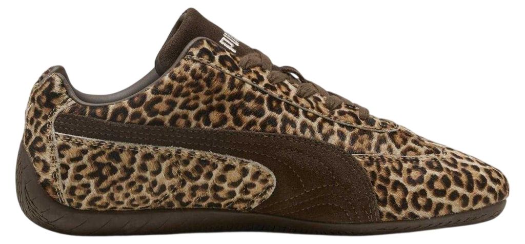Puma - "Speedcat" Leo-Muster Sneaker für Damen, Flach GT27433 (41 EU) (Braun)