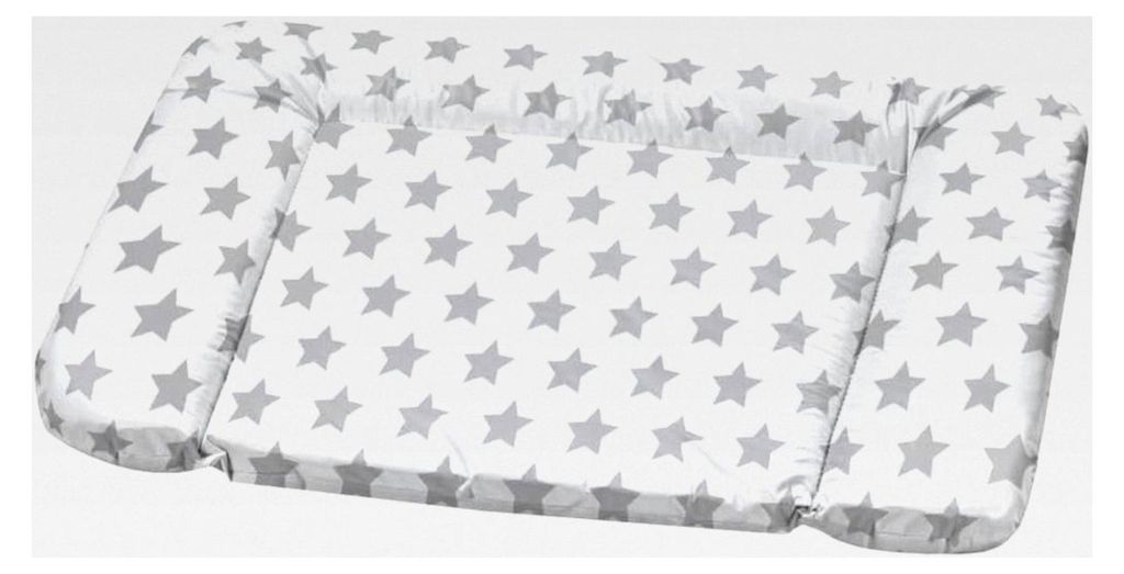 Wickelauflage für Babys für gängige Wickelkommoden (Sterne grau)