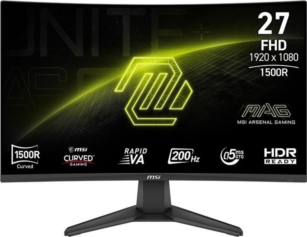 MSI MAG 276CFDE E20 Gaming Monitor - Curved Rapid VA Panel Reaktionszeit 0 - Flachbildschirm (TFT/LCD) - 27"