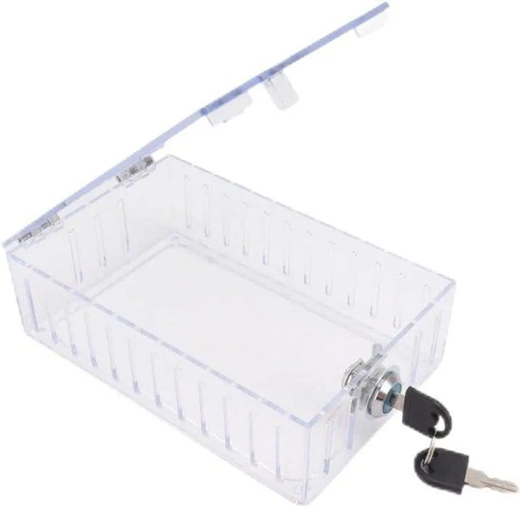 Couvercle de protection pour thermostat avec verrou de sécurité transparent