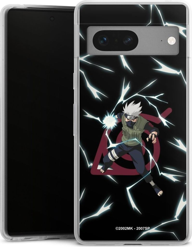 DeinDesign Slim Hülle für Google Pixel 7 Silikon Case Ultra Dünn Handyhülle Naruto Shippuden Offizielles Lizenzprodukt Kakashi