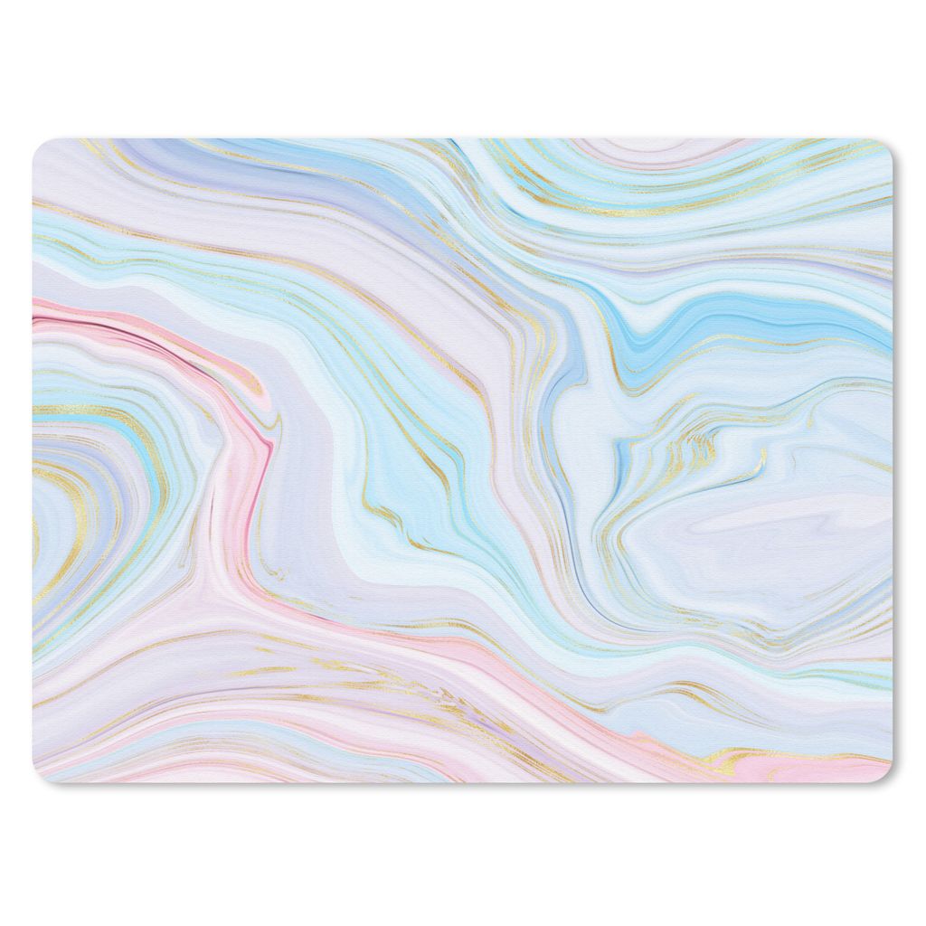 MuchoWow Mauspad Mousepad Marmor - Pastell - Muster - Abstrakt 40x30 cm - Mousepads - Maus Mat - Pad - Mausunterlage - Anti Rutsch