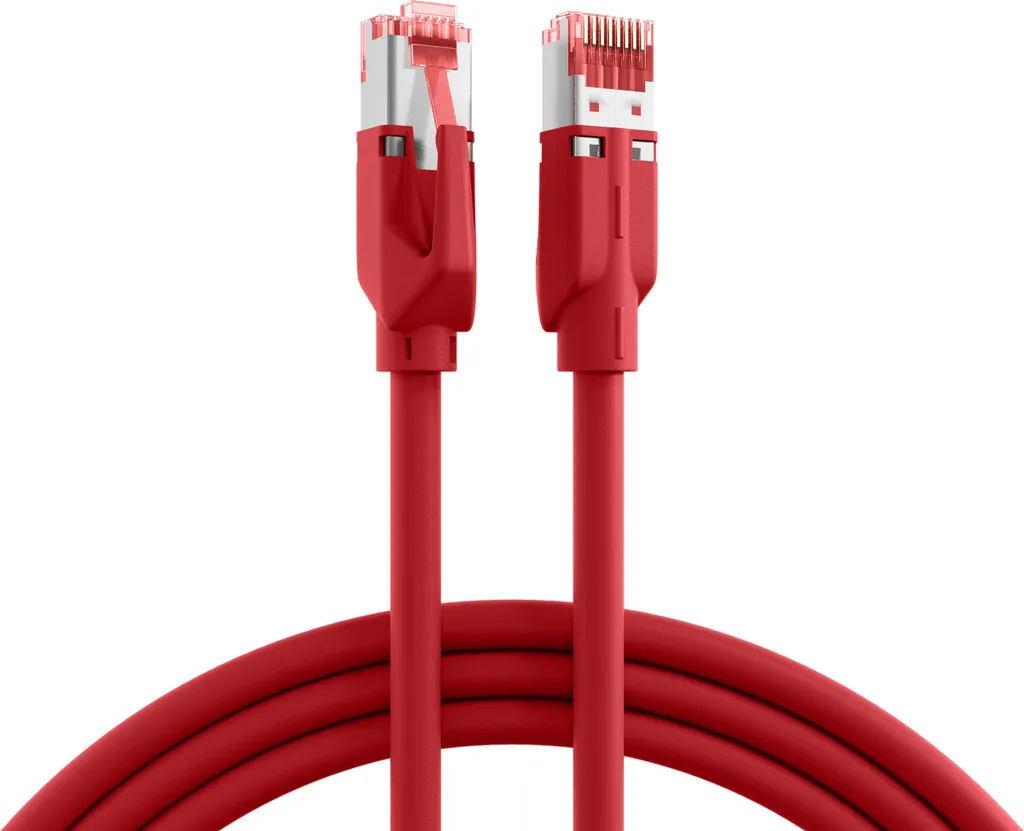 Câble RJ45 S/FTP Cat.6A 5m rouge EFB contre interférences et perte débit